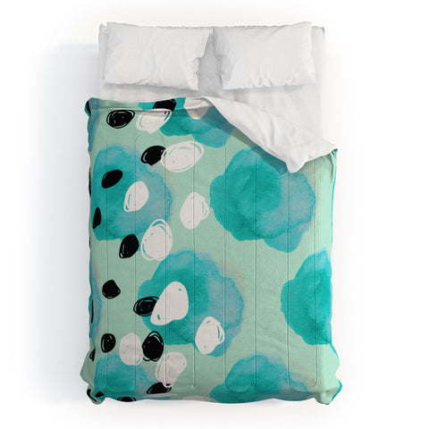 Morgan Kendall ocean scribbles Comforter