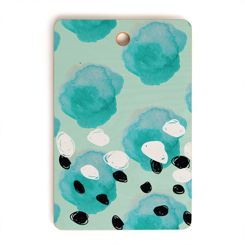Morgan Kendall ocean scribbles Cutting Board Rectangle