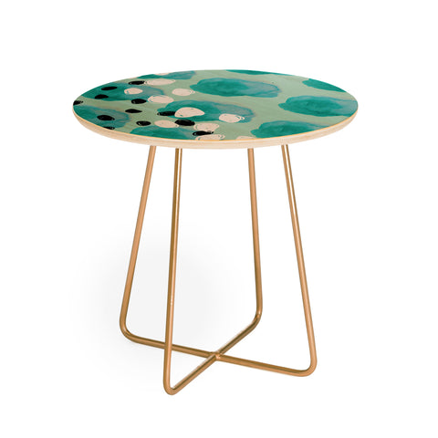 Morgan Kendall ocean scribbles Round Side Table