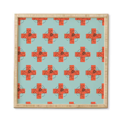 Morgan Kendall orange cross Framed Wall Art