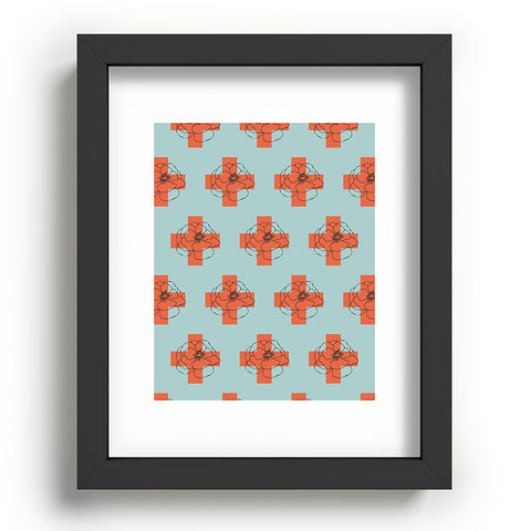 Morgan Kendall orange cross Recessed Framing Rectangle