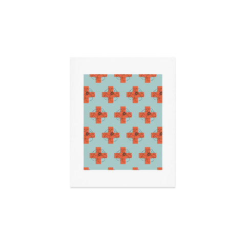 Morgan Kendall orange cross Art Print