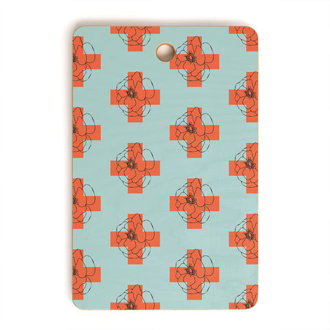 Morgan Kendall orange cross Cutting Board Rectangle
