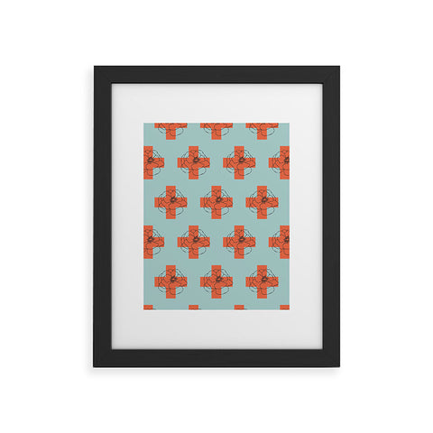 Morgan Kendall orange cross Framed Art Print