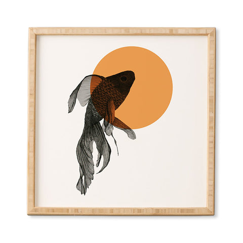 Morgan Kendall orange goldfish Framed Wall Art