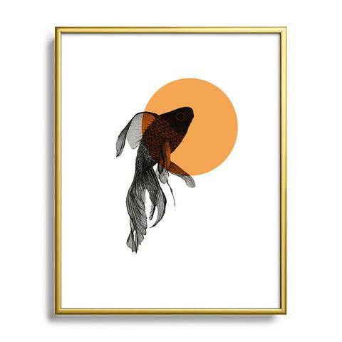 Morgan Kendall orange goldfish Metal Framed Art Print