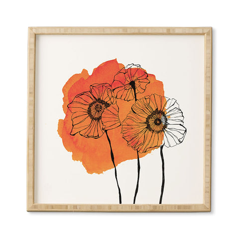 Morgan Kendall orange poppies Framed Wall Art
