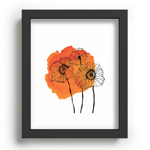 Morgan Kendall orange poppies Recessed Framing Rectangle