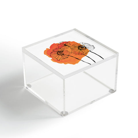 Morgan Kendall orange poppies Acrylic Box