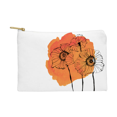 Morgan Kendall orange poppies Pouch
