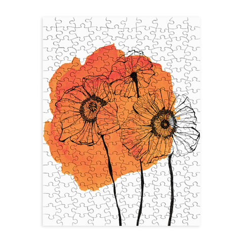 Morgan Kendall orange poppies Puzzle