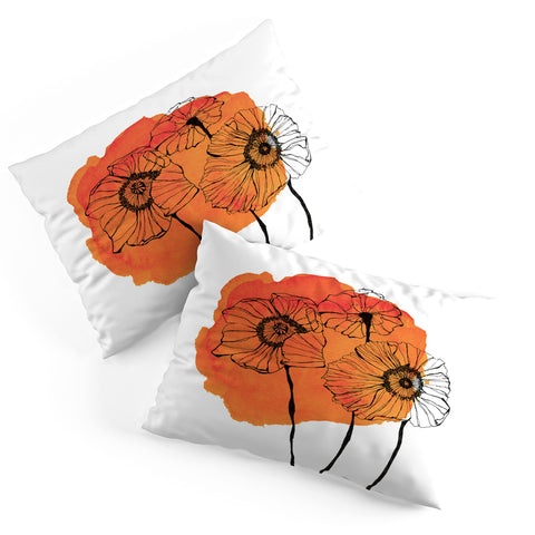 Morgan Kendall orange poppies Pillow Shams