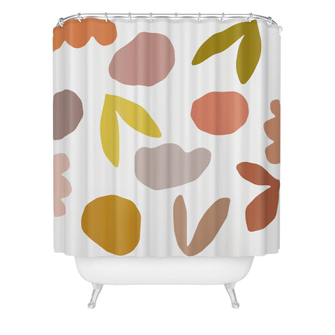 Morgan Kendall Organic Shapes Shower Curtain