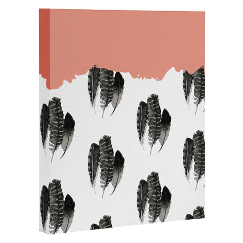 Morgan Kendall painted feathers Art Canvas