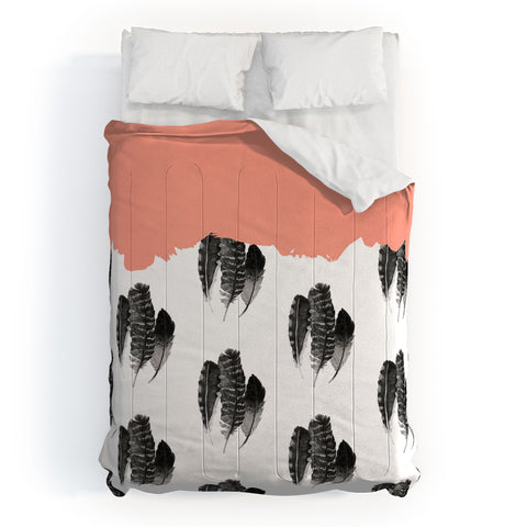 Morgan Kendall painted feathers Comforter