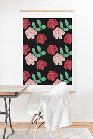 Morgan Kendall painting the roses red Art Print And Hanger