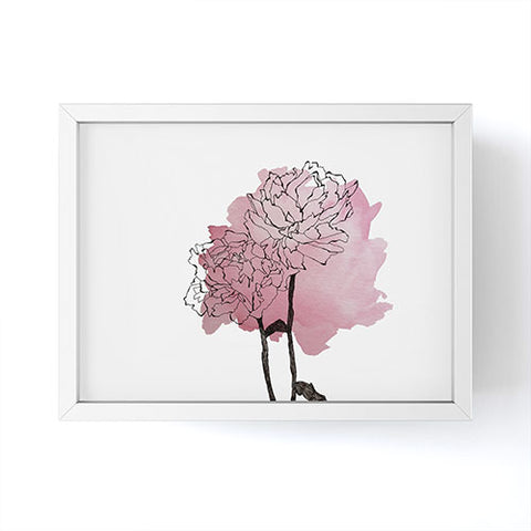 Morgan Kendall peonies Framed Mini Art Print