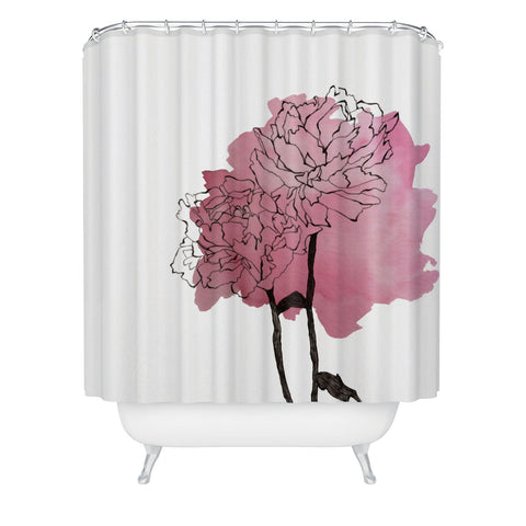 Morgan Kendall peonies Shower Curtain