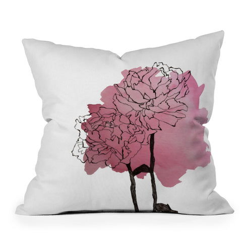 Morgan Kendall peonies Throw Pillow