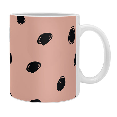 Morgan Kendall pink and black scribbles Coffee Mug