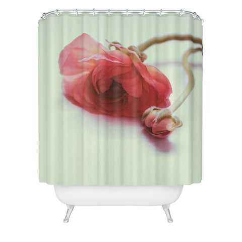 Morgan Kendall pink blush Shower Curtain
