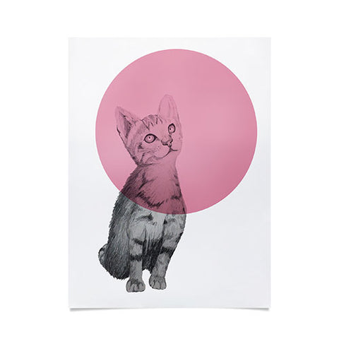 Morgan Kendall pink cat Poster