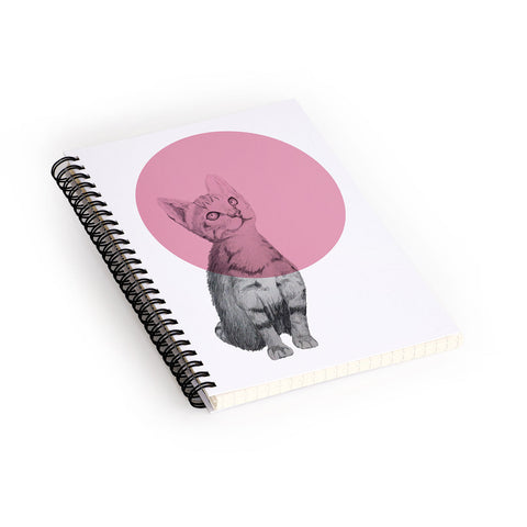 Morgan Kendall pink cat Spiral Notebook