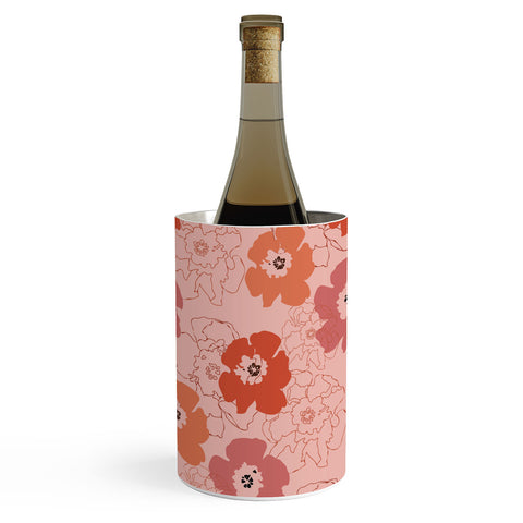 Morgan Kendall pink flower power Wine Chiller
