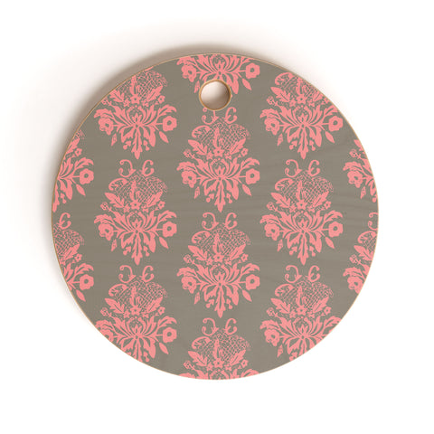 Morgan Kendall pink lace Cutting Board Round