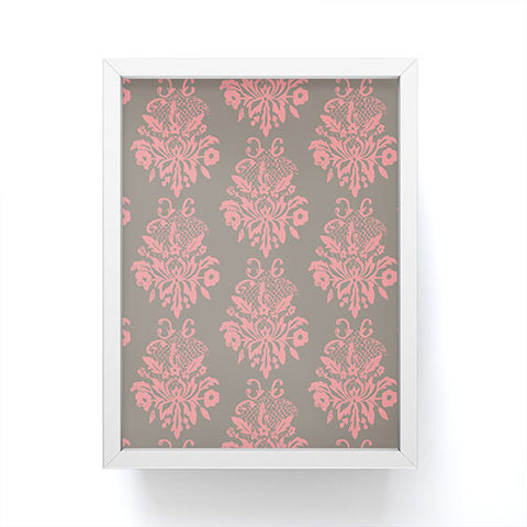 Morgan Kendall pink lace Framed Mini Art Print