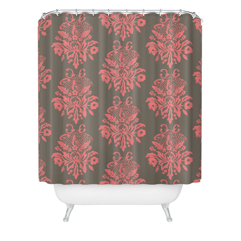Morgan Kendall pink lace Shower Curtain