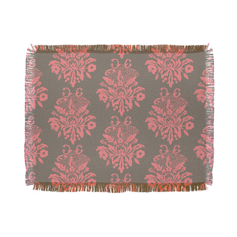 Morgan Kendall pink lace Throw Blanket