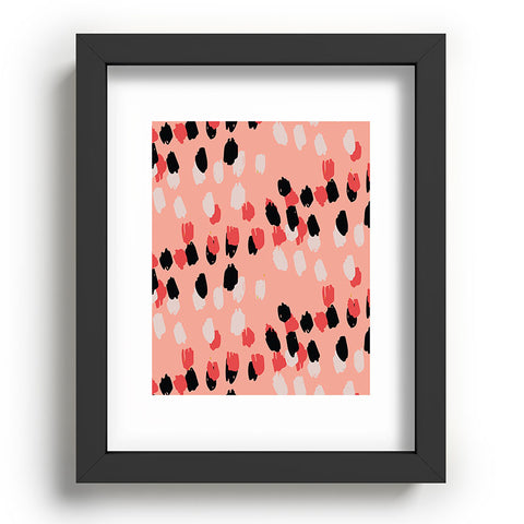 Morgan Kendall pink scribbles Recessed Framing Rectangle