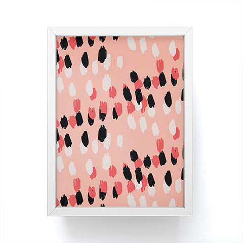 Morgan Kendall pink scribbles Framed Mini Art Print