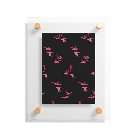 Morgan Kendall pink sparrows Floating Acrylic Print