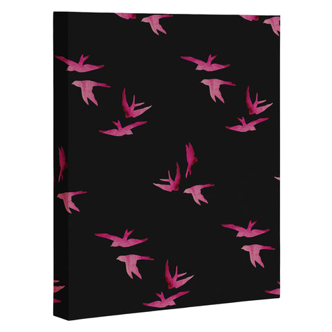 Morgan Kendall pink sparrows Art Canvas