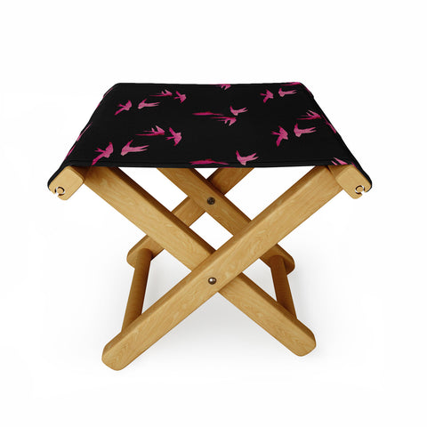 Morgan Kendall pink sparrows Folding Stool
