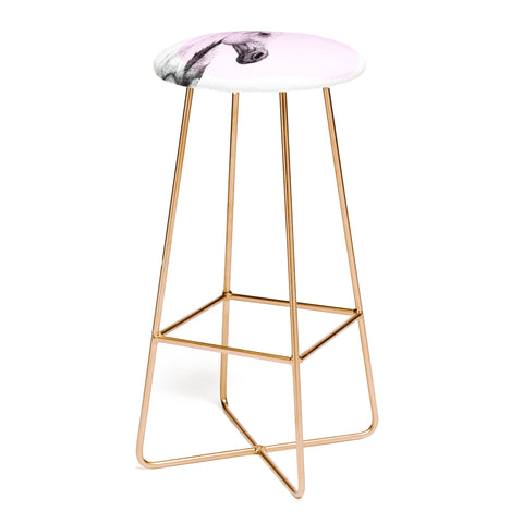 Morgan Kendall pink speckled horse Bar Stool