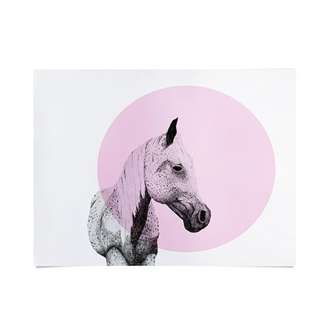 Morgan Kendall pink speckled horse Poster