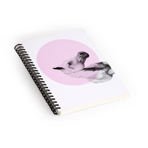 Morgan Kendall pink speckled horse Spiral Notebook
