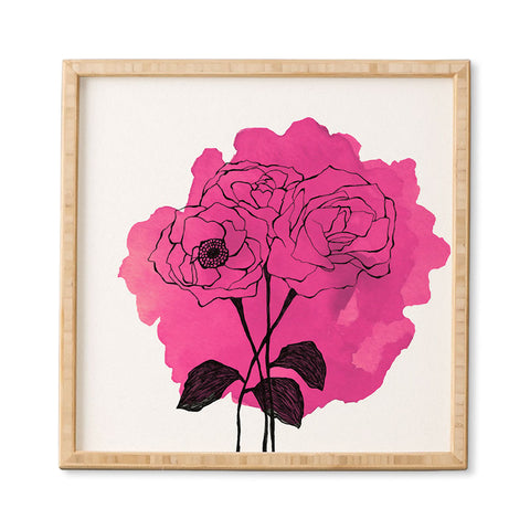 Morgan Kendall pink spray roses Framed Wall Art