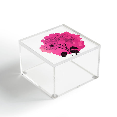 Morgan Kendall pink spray roses Acrylic Box