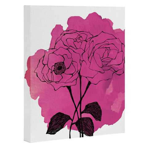 Morgan Kendall pink spray roses Art Canvas