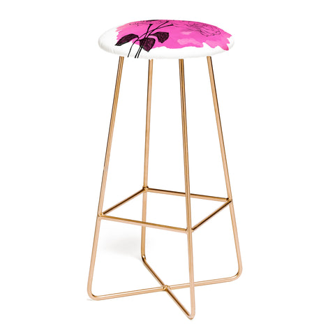 Morgan Kendall pink spray roses Bar Stool