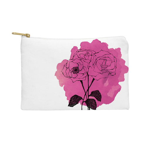 Morgan Kendall pink spray roses Pouch