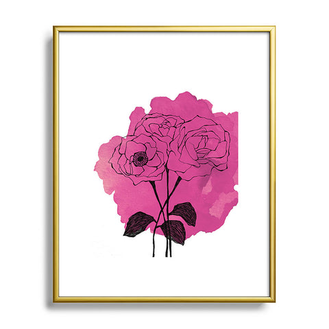 Morgan Kendall pink spray roses Metal Framed Art Print
