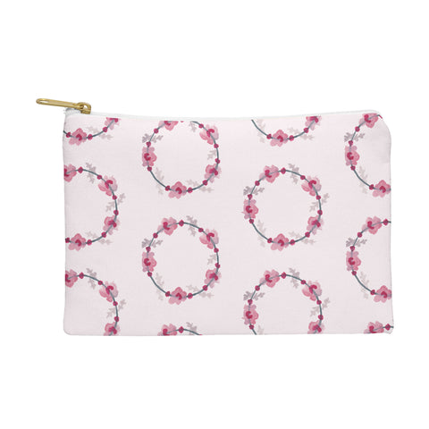 Morgan Kendall pink wreaths Pouch