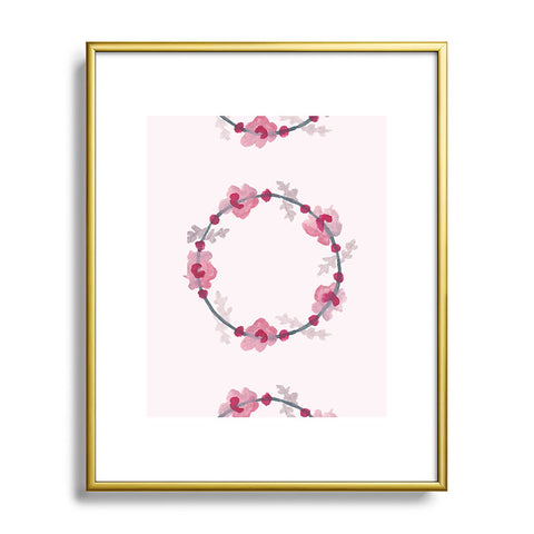 Morgan Kendall pink wreaths Metal Framed Art Print