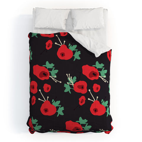 Morgan Kendall poppy field Comforter