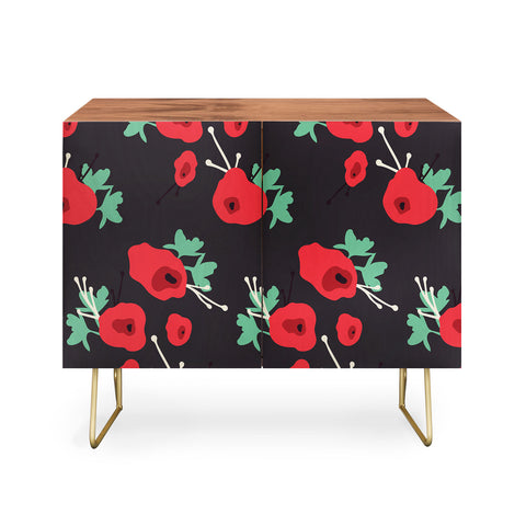 Morgan Kendall poppy field Credenza